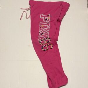 PINK Victoria's Secret Y2K Hippie Floral Pink Sweatpants